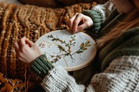 Women make Embroidery work embroidery pattern creativity.