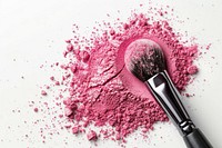Cosmetics brush powder pink.