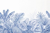 Vintage drawing tropical plant sketch pattern nature.