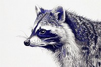 Raccoon drawing animal mammal.