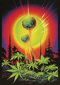 A weed planet art vegetation outdoors.