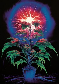 A weed planet flower art graphics.