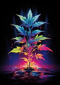 An isolated weed bud art pineapple graphics.