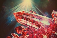 A red crystal art accessories accessory.