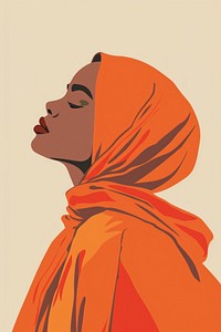 Muslim african woman portrait fashion adult.