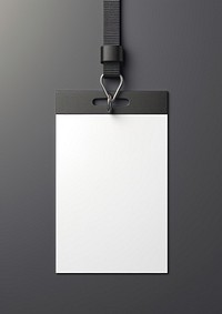 White ID card hanging mockup accessories electronics accessory.