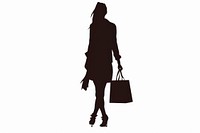 Person shopping silhouette clip art footwear handbag adult.