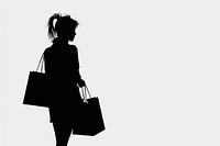Person shopping silhouette clip art handbag adult white.