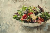 Close up on pale salad vegetable wedding produce.