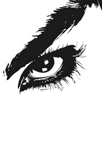 An eyes silhouette clip art drawing sketch white.