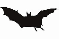 Bat silhouette clip art logo bat white background.