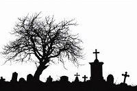 Grave yard silhouette clip art tombstone outdoors cemetery.