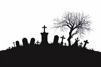 Grave yard silhouette clip art tombstone cemetery outdoors.