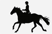Horse riding silhouette clip art animal mammal adult.