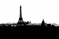 Paris silhouette clip art architecture cityscape building.