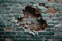 Brick wall home damage.