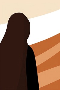 Muslim woman silhouette adult pattern.