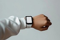 Smart watch mockup hand electronics accessories.