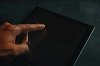 Tablet mockup electronics blackboard computer.