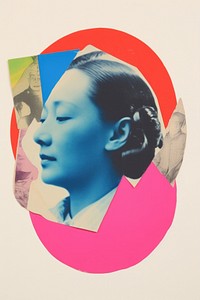Mixed media collage art represent of traditional chinese cultural advertisement photography brochure.