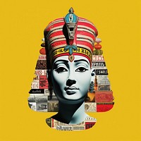 Pop Egypt traditional art collage represent of Egypt culture female person adult.