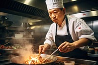 Japanese chef clothing cooking apparel.