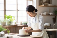 Japanese female chef cake dessert wedding.