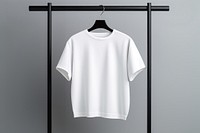 Plus size shirt white Mockup hanger clothing apparel.
