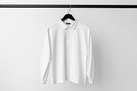 White shirt mockup hanger clothing apparel.