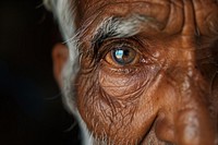 Senior indian man face person human skin.