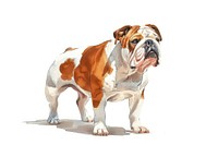 Cartoon bulldog pitbull animal canine.