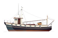 Vintage trawler transportation watercraft appliance.