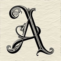 A letter alphabet calligraphy handwriting ampersand.