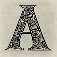 A letter alphabet art illustrated furniture.