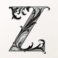 Z letter alphabet art symbol number.