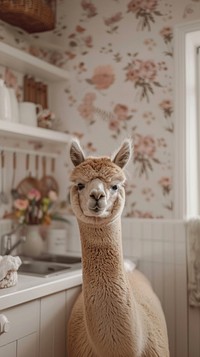 Animal alpaca livestock mammal.