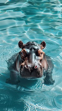 Wildlife animal hippo mammal.