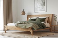 Aesthetic minimal bedroom pillow lamp furniture.