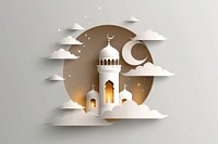 Simple vector eid mubarak mosque art architecture.