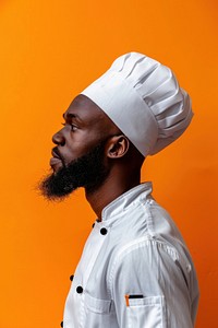 African chef side portrait person human adult.