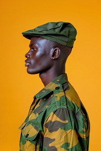 African army side portrait military soldier person.