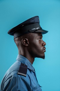 African police side portrait officer person guard.