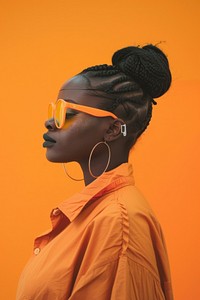African woman Dj side portrait person human hair.