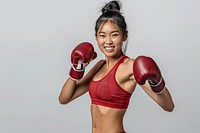South east asia Sport woman punching boxing sports.