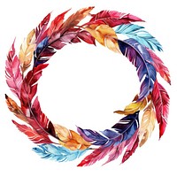 Watercolor boho feathers wreath art accessories accessory.