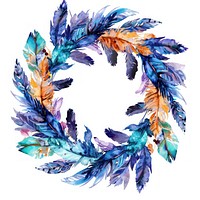 Watercolor boho feathers wreath accessories accessory clothing.