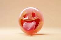 Face Emoji tongue confectionery football sweets.