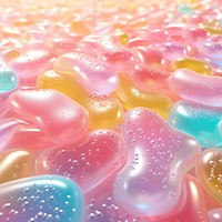 3d jelly glitter candy confectionery sweets.