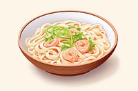 Udon japanese food spaghetti dessert noodle.