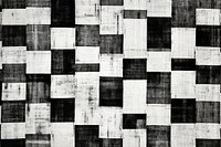 Trendy hipster Black and white pixel seamless block print pattern texture architecture building.